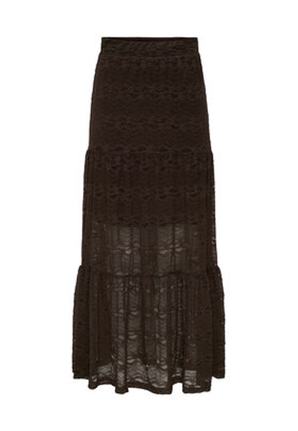 only - ONLY Spódnica maxi Luna 15353206 Brązowy Regular Fit. Kolor: brązowy. Materiał: syntetyk, bawełna