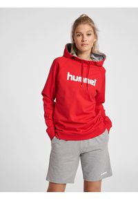 Bluza sportowa z kapturem damska Hummel Go Cotton Logo Hoodie Woman. Typ kołnierza: kaptur. Kolor: czerwony, wielokolorowy, różowy