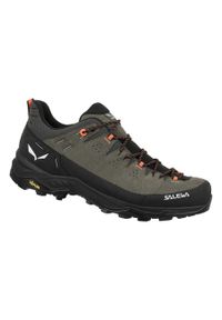 Buty Trekkingowe Męskie Salewa Alp Trainer 2. Kolor: wielokolorowy, brązowy, zielony. Materiał: syntetyk, materiał, zamsz. Sezon: zima. Sport: turystyka piesza #1