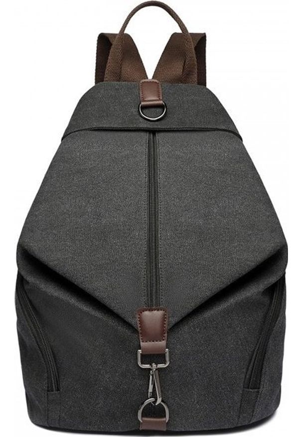 Accessorize Me Czarny Plecak Damski Miejski Canvas Havani. Kolor: czarny