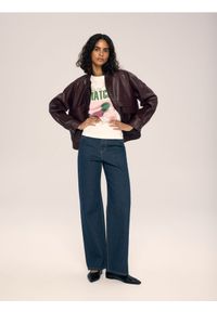 Reserved - Bawełniany t-shirt z nadrukiem - biały. Kolor: biały. Materiał: bawełna. Wzór: nadruk #1