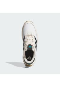 Adidas - Buty S2G Spikeless Leather 24 Golf. Kolor: biały, wielokolorowy, szary. Materiał: skóra. Szerokość cholewki: normalna. Sport: golf