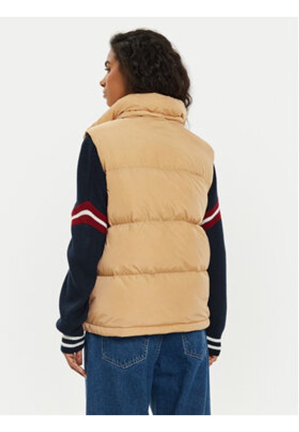 Tommy Jeans Bezrękawnik Alaska DW0DW18862 Beżowy Regular Fit. Kolor: beżowy. Materiał: syntetyk. Długość rękawa: bez rękawów