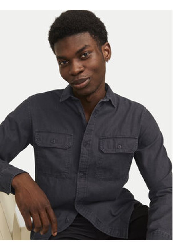 Jack & Jones Koszula jeansowa Travis 12269262 Czarny Comfort Fit. Kolor: czarny. Materiał: bawełna