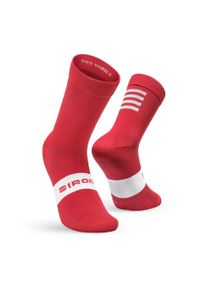 SIROKO - Skarpetki rowerowe unisex S1 Black Kapelmuur. Kolor: czerwony. Materiał: nylon, elastan. Sport: kolarstwo