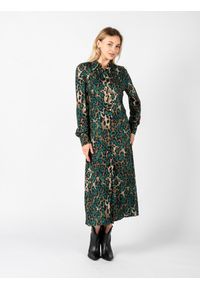 Pinko Sukienka "Ardith" | 1G18EQ A097 | Kobieta | Zielony. Kolor: zielony. Materiał: wiskoza. Długość rękawa: długi rękaw. Typ sukienki: dopasowane. Długość: maxi #1