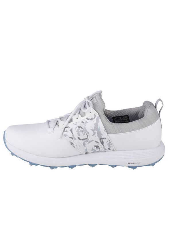 skechers - Skechers Go Golf Max-Lag, damskie buty do golfa, Białe. Kolor: biały. Materiał: skóra, syntetyk. Sport: golf