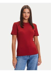 TOMMY HILFIGER - Tommy Hilfiger T-Shirt New Cody WW0WW40587 Czerwony Slim Fit. Kolor: czerwony. Materiał: bawełna