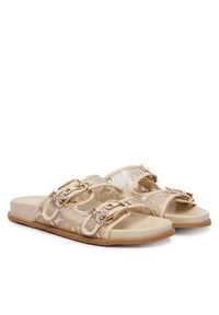 Patrizia Pepe Klapki PPJ386.02 Beżowy jasny. Kolor: beżowy. Materiał: materiał #5