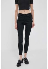 Calvin Klein Jeans jeansy damskie kolor czarny. Kolor: czarny #1