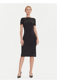 Calvin Klein Sukienka koktajlowa LV044D063G Czarny Slim Fit. Kolor: czarny. Materiał: syntetyk. Styl: wizytowy #1