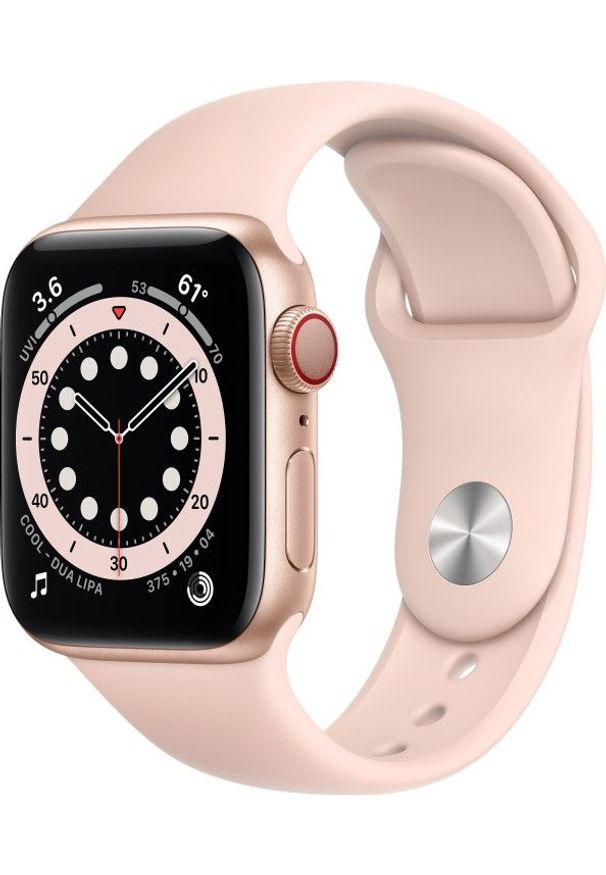 APPLE - Smartwatch Apple Watch Series 6 GPS + Cellular 40mm Gold Alu Rose Sport Różowy (M06N3WB/A). Rodzaj zegarka: smartwatch. Kolor: różowy. Styl: sportowy