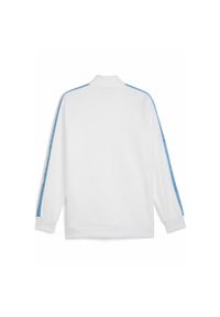 Puma - Męska kurtka Olympique Marsylia KING Anthem PUMA White Bleu Azur Blue. Kolor: niebieski, wielokolorowy, biały. Sport: bieganie