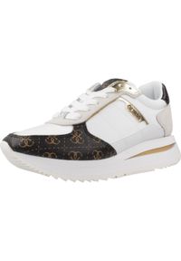 Guess - Kapcie GUESS FLPEG3 FAL12 Biały. Kolor: biały. Materiał: tkanina, skóra. Styl: sportowy