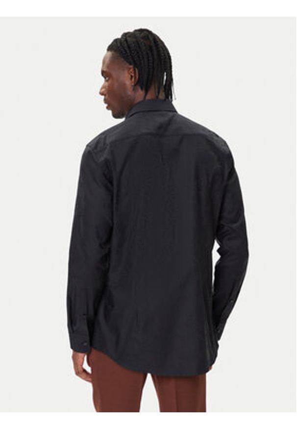 Hugo - HUGO Koszula Kenno 50500965 Czarny Slim Fit. Kolor: czarny. Materiał: bawełna