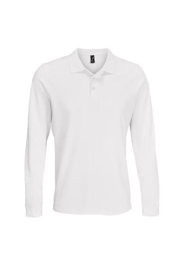 SOL'S - Koszulka Polo Z Długim Rękawem Dla Dorosłych Unisex Polycotton. Okazja: na co dzień. Typ kołnierza: polo. Kolor: biały. Długość rękawa: długi rękaw. Długość: długie. Styl: casual