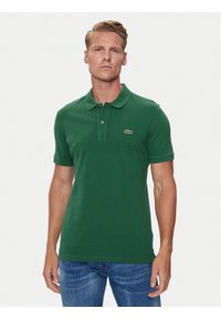 Lacoste Polo PH4012 Zielony Slim Fit. Typ kołnierza: polo. Kolor: zielony. Materiał: bawełna