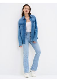 Big-Star - Spodnie jeans damskie Adela Bootcut 286. Kolor: niebieski. Długość: długie. Styl: klasyczny, elegancki #6