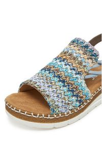Rieker Sandały V1241-91 Kolorowy. Materiał: materiał. Wzór: kolorowy #7