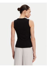 Fracomina Top FP25ST2001J40101 Czarny Slim Fit. Kolor: czarny. Materiał: bawełna, wiskoza #2