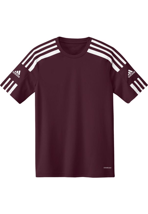 Adidas - Koszulka piłkarska dla dzieci adidas Squadra 21 Jersey. Kolor: brązowy, czerwony, wielokolorowy, biały. Materiał: jersey. Sport: piłka nożna