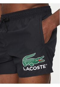 Lacoste Szorty kąpielowe MH6912 Czarny Regular Fit. Kolor: czarny. Materiał: syntetyk