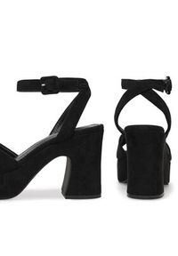 DeeZee Sandały HY1808-01 Czarny. Kolor: czarny. Materiał: materiał #4