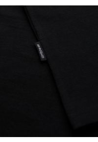 Ombre Clothing - Klasyczny T-shirt męski bawełniany BASIC - czarny V1. Okazja: na co dzień. Kolor: czarny. Materiał: bawełna. Styl: klasyczny #7