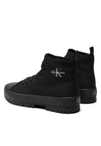 Calvin Klein Jeans Trampki Lugged Hybrid High Laceup Mtr YM0YM01021 Czarny. Kolor: czarny. Materiał: materiał