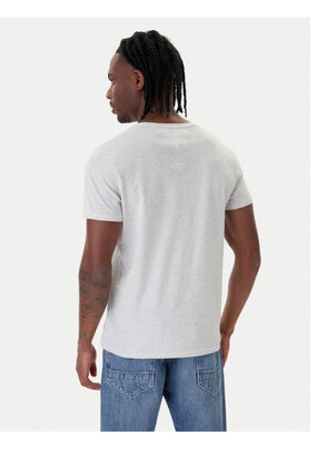 Tommy Jeans T-Shirt DM0DM04411 Szary Slim Fit. Kolor: szary. Materiał: bawełna