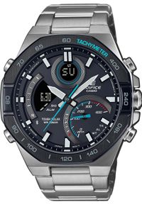 Zegarek sportowy EDIFICE Casio Edifice ECB-950DB-1AEF BLUETOOTH100m srebrny. Kolor: srebrny. Styl: sportowy