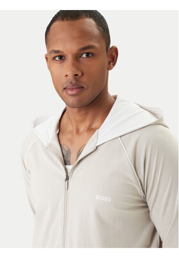 BOSS Bluza Mix&Match 50515313 Szary Regular Fit. Kolor: szary. Materiał: bawełna