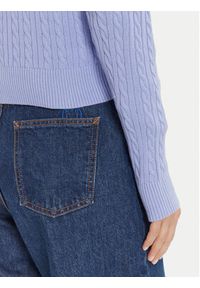 Tommy Jeans Sweter Cable Essential DW0DW22165 Niebieski Regular Fit. Kolor: niebieski. Materiał: bawełna