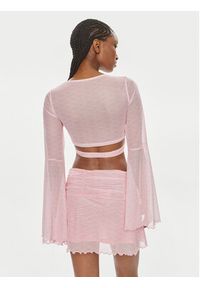 Juicy Couture Bluzka JCWCT23326 Różowy Slim Fit. Kolor: różowy. Materiał: syntetyk