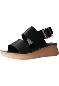 Clarks - Sandały CLARKS VELHILL STRAP Czarny. Kolor: czarny. Materiał: skóra. Sezon: lato