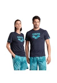 Koszulka Arena T-Shirt Logo. Kolor: niebieski. Materiał: materiał. Długość rękawa: krótki rękaw. Długość: krótkie. Sport: fitness