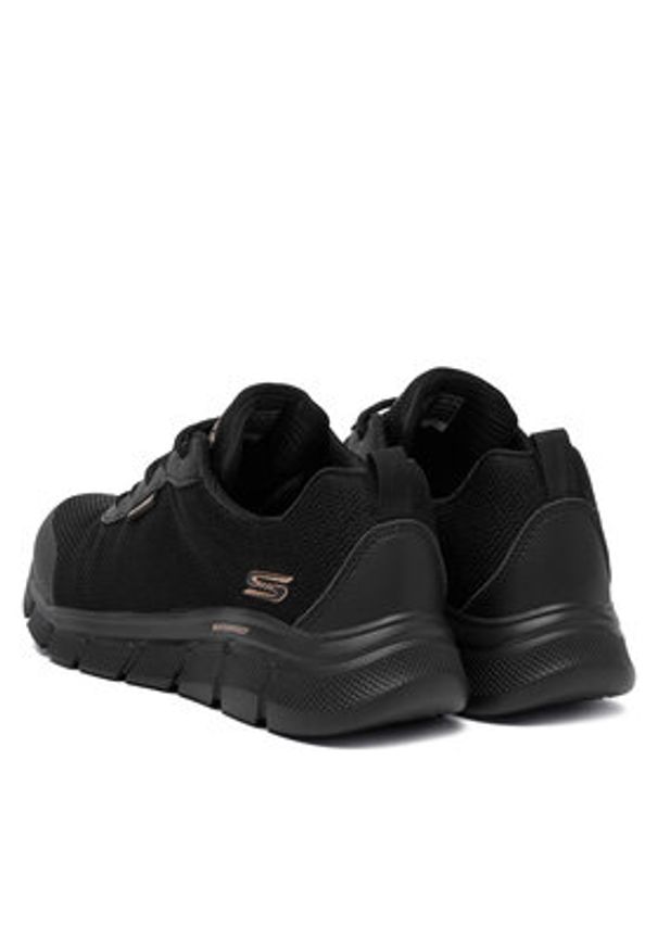 skechers - Skechers Sneakersy Bobs B Flex 117351/BBK Czarny. Kolor: czarny. Materiał: skóra