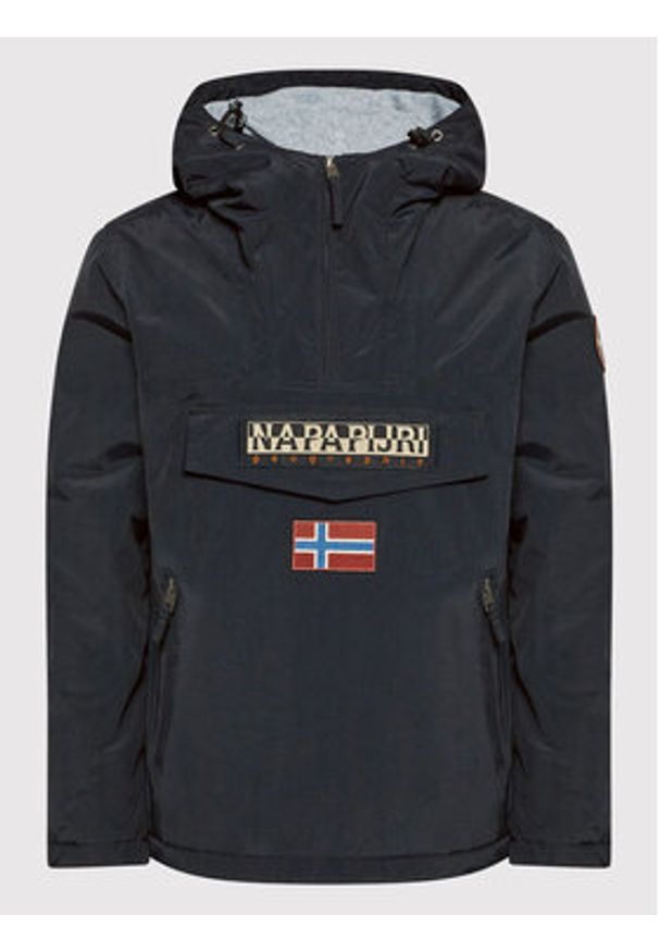 Napapijri Kurtka anorak Rainforest Pocket 2 NP0A4GMD Czarny Regular Fit. Kolor: czarny. Materiał: syntetyk