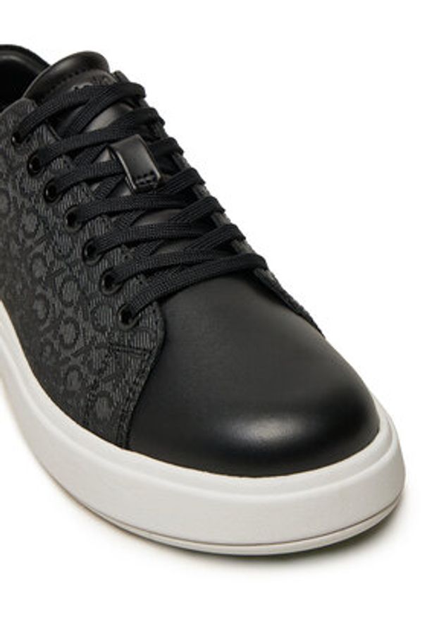 Calvin Klein Sneakersy Cupsole Lace Up Mono HW0HW02445 Czarny. Kolor: czarny. Materiał: skóra