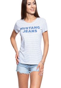 Mustang - MUSTANG T SHIRT DAMSKI Alexia C Print 1009881 11812. Wzór: nadruk #8