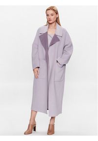 Calvin Klein Płaszcz wełniany K20K205855 Fioletowy Regular Fit. Kolor: fioletowy. Materiał: wełna #5