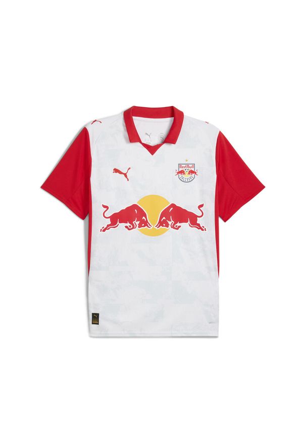 Puma - Męska koszulka domowa FC Red Bull Salzburg 25/26 PUMA White Red. Kolor: czerwony, biały, wielokolorowy. Sport: piłka nożna