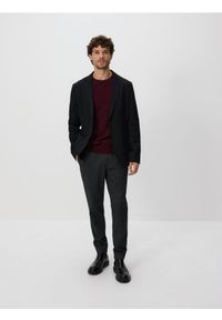 Reserved - Marynarka slim fit z domieszką wiskozy - czarny. Kolor: czarny. Materiał: wiskoza #1