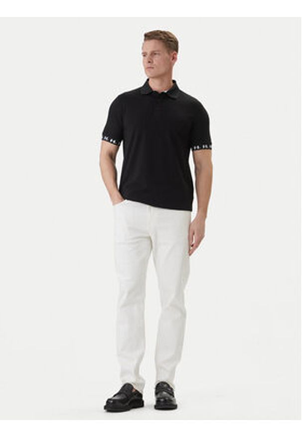Karl Lagerfeld - KARL LAGERFELD Polo 745020 562221 Czarny Regular Fit. Typ kołnierza: polo. Kolor: czarny. Materiał: bawełna