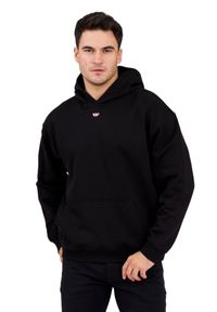 Diesel - DIESEL Czarna męska bluza z kapturem S-BOXT-HOOD-D, Rozmiar XXL. Typ kołnierza: kaptur. Kolor: czarny. Materiał: elastan, bawełna. Długość rękawa: długi rękaw. Długość: długie. Wzór: jednolity. Styl: klasyczny #6