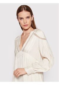 IRO Sukienka letnia Bilam AQ135 Beżowy Regular Fit. Kolor: beżowy. Materiał: wiskoza. Sezon: lato