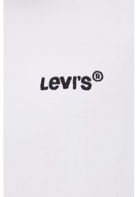 Levi's® - Levi's Bluza bawełniana męska kolor biały z aplikacją. Okazja: na spotkanie biznesowe. Kolor: biały. Materiał: bawełna. Wzór: aplikacja. Styl: biznesowy