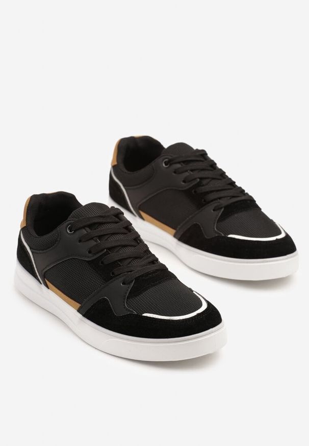 Born2be - Czarne Buty Sportowe z Przeszyciami Nanivaia. Kolor: czarny