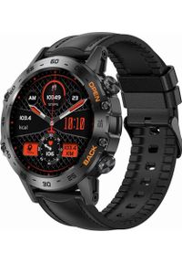 Smartwatch Gravity Zegarek męski SMARTWATCH GRAVITY ASTON GT9-5 czarny/czarny skórzano-gumowy. Rodzaj zegarka: smartwatch. Kolor: czarny. Materiał: skóra, guma