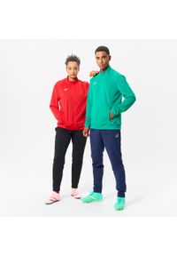 KIPSTA - Bluza piłkarska Kipsta Essential Club. Typ kołnierza: komin. Kolor: czerwony. Materiał: poliester, prążkowany, materiał, tkanina, elastan. Sport: piłka nożna